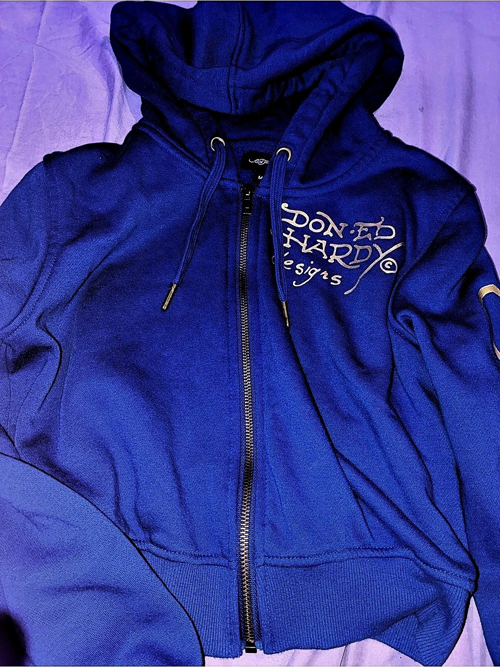 Ed Hardy Hoodie Blue